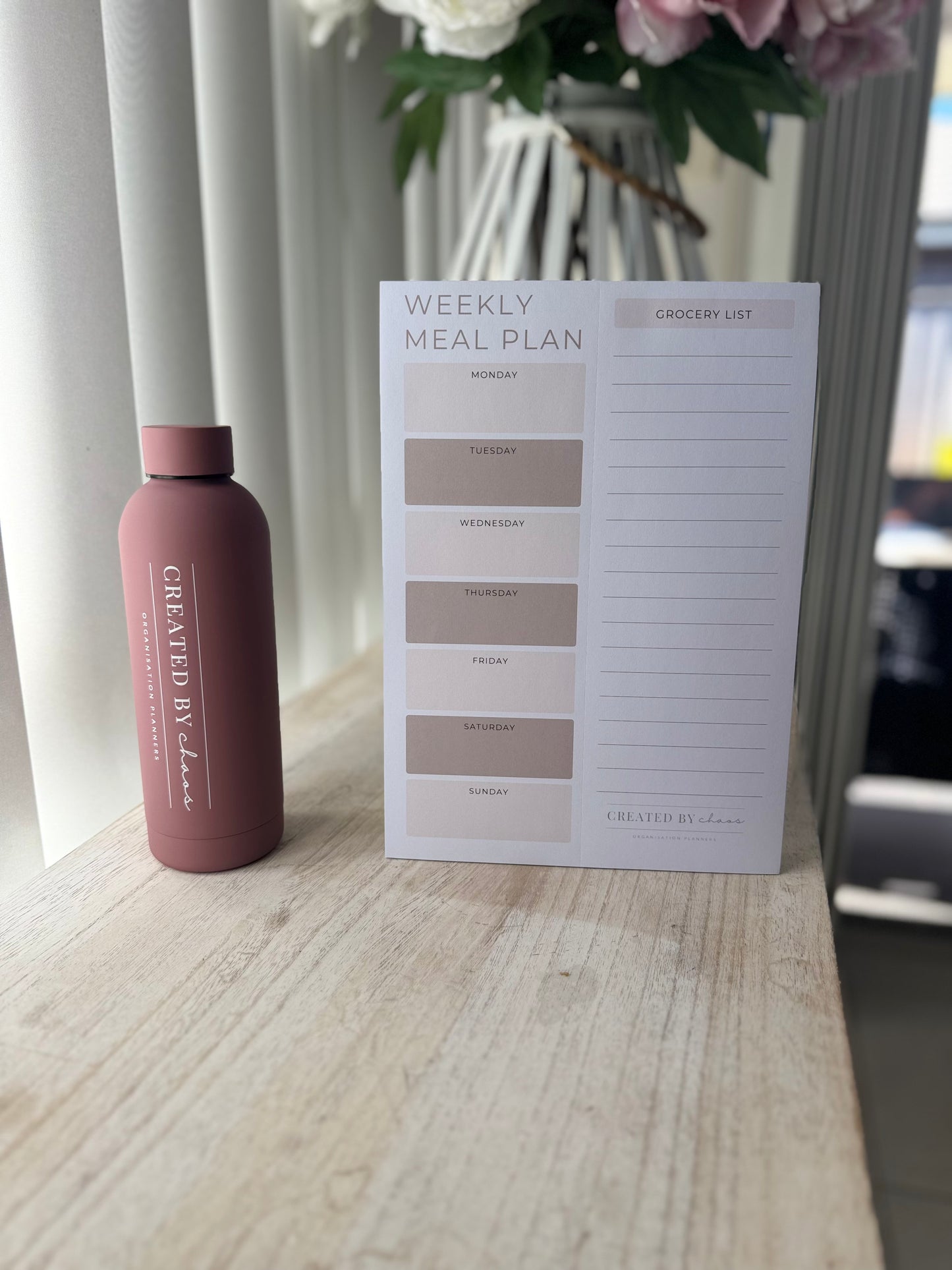 Weekly Meal Planner + Tumbler Bottle