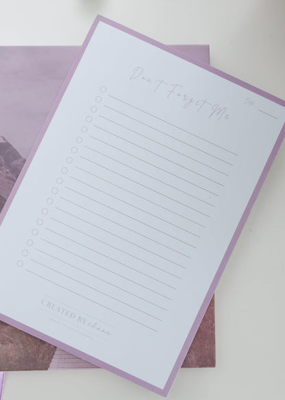 Don't Forget Me Notepad in Blush