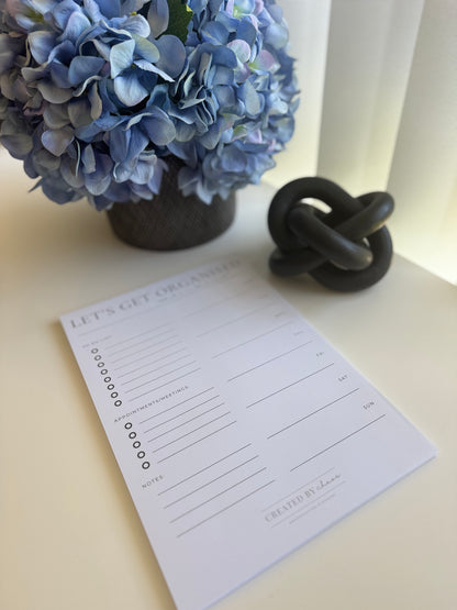 Let's Get Organised Planner