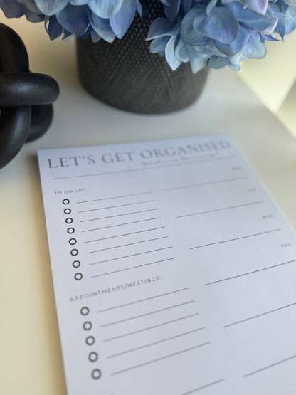 Let's Get Organised Planner