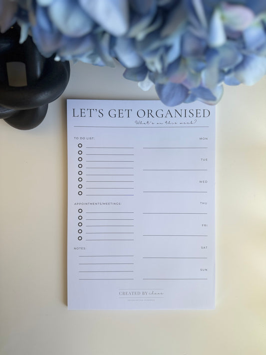 Let's Get Organised Planner