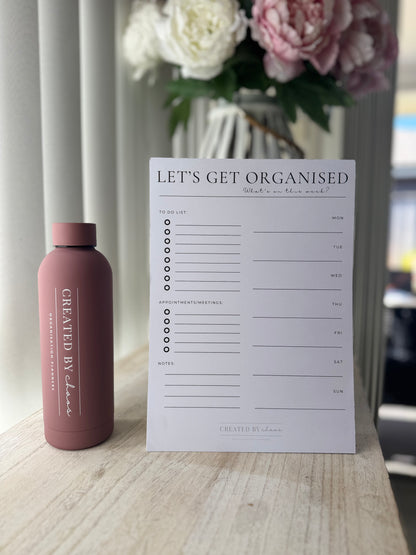 Let's Get Organised Planner + Tumbler Bottle