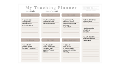 My Teaching Planner