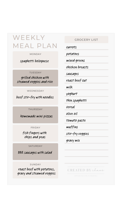 Weekly Meal Planner